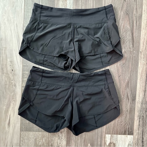 2 pairs of Lululemon Speed Up shorts - Picture 1 of 3